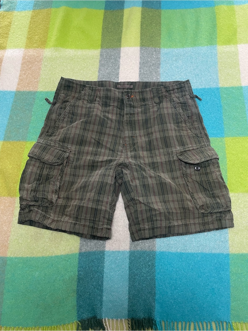 Vintage L.L Bean Plaid Cargo Shorts
